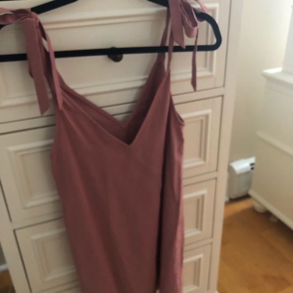 TOPSHOP Dust Pink Side Button Up Dress - Picture 3 of 6